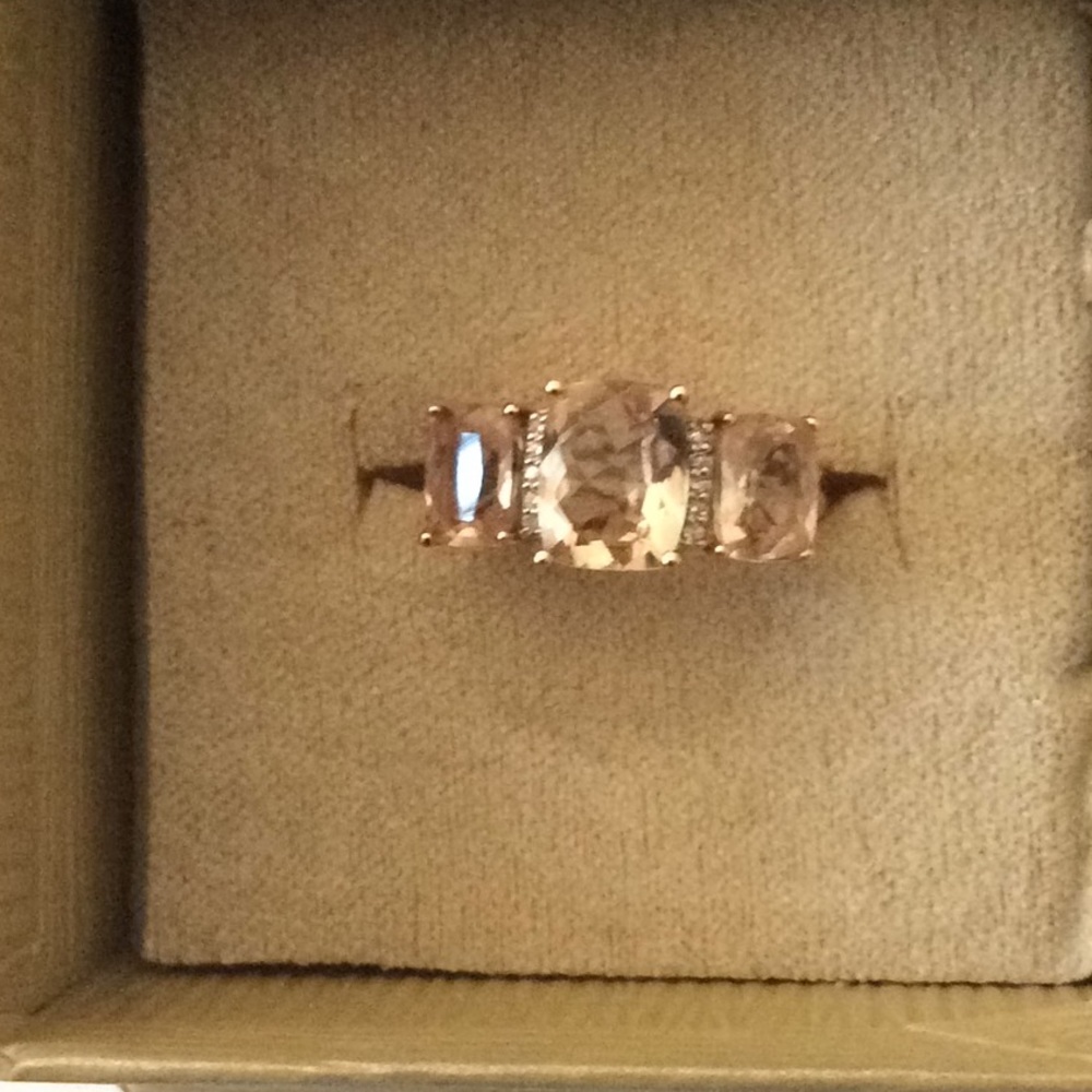 14K Rose Gold Cushion Cut Morganite